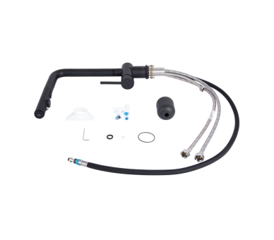 Смеситель для кухни выдвижной и фильтра Qtap Rozcesti2 Black Matt