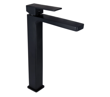 Смеситель для раковины высокий Qtap Gemini Black Matt
