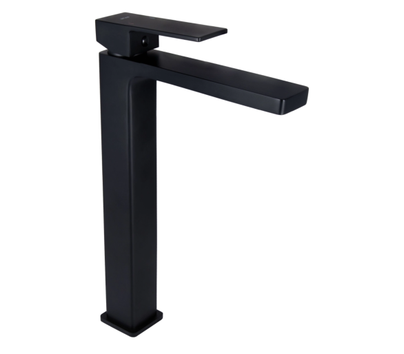 Змішувач для раковини високий Qtap Gemini Black Matt