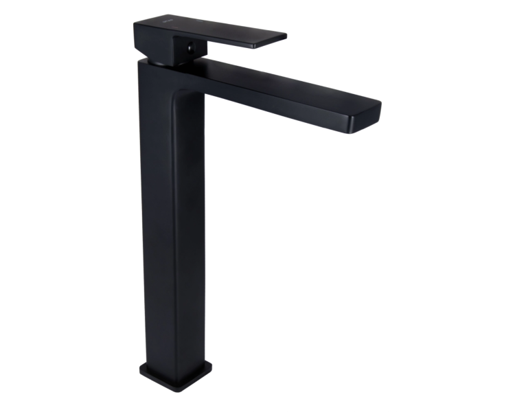 Смеситель для раковины высокий Qtap Gemini Black Matt