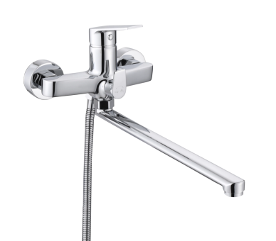 Змішувач для ванни довгий Qtap Stenava New Chrome