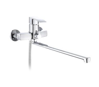 Смеситель для ванны длинный Qtap Swan Eco Chrome