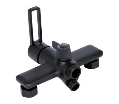 Змішувач для ванни довгий Qtap Taurus Black Matt