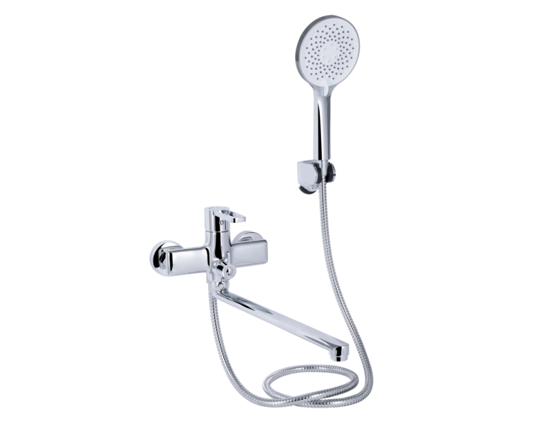 Змішувач для ванни довгий Qtap Taurus Chrome