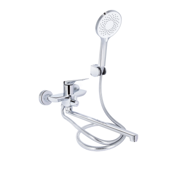 Смеситель для ванны длинный Qtap Vlasta New Chrome