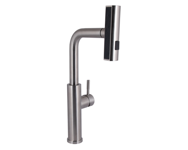 Змішувач для кухні висувний Lidz Aria 015FLT Nickel