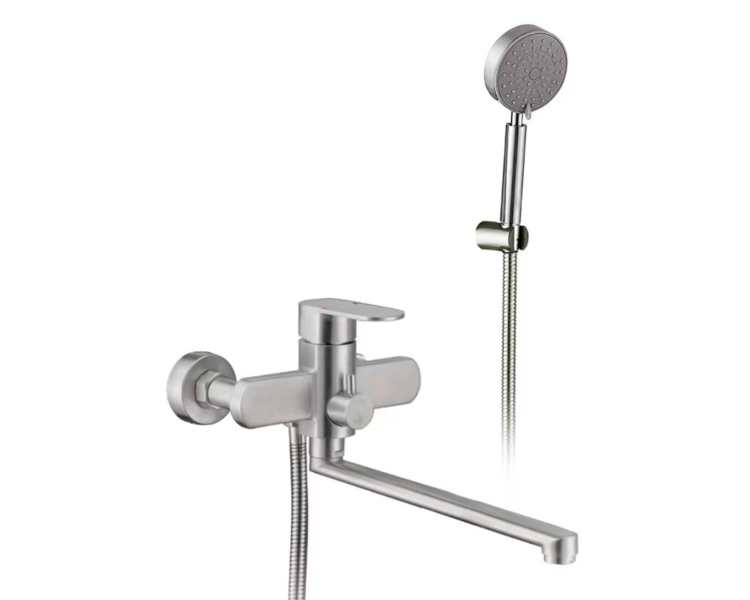Смеситель для ванны Lidz Luna Nickel