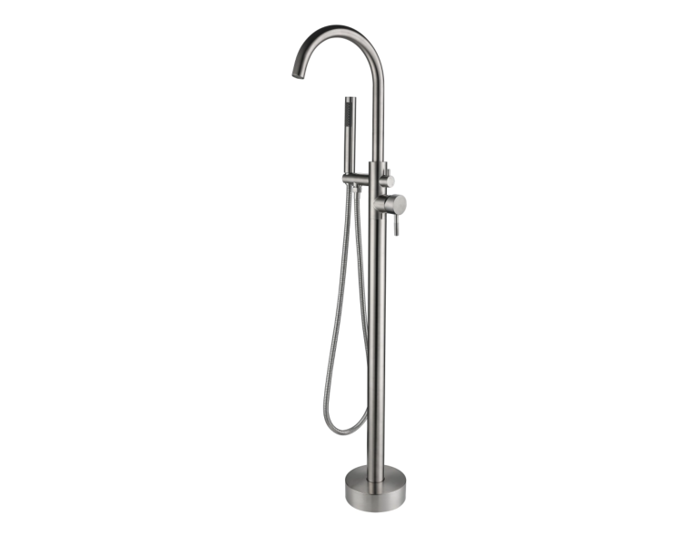 Смеситель для ванны напольный Lidz Aria 004 Nickel