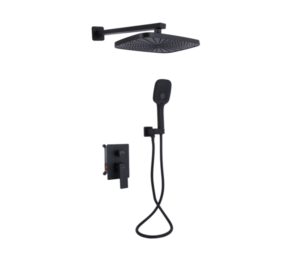 Душевая система скрытая 2 потр. Qtap Gemini Black Matt