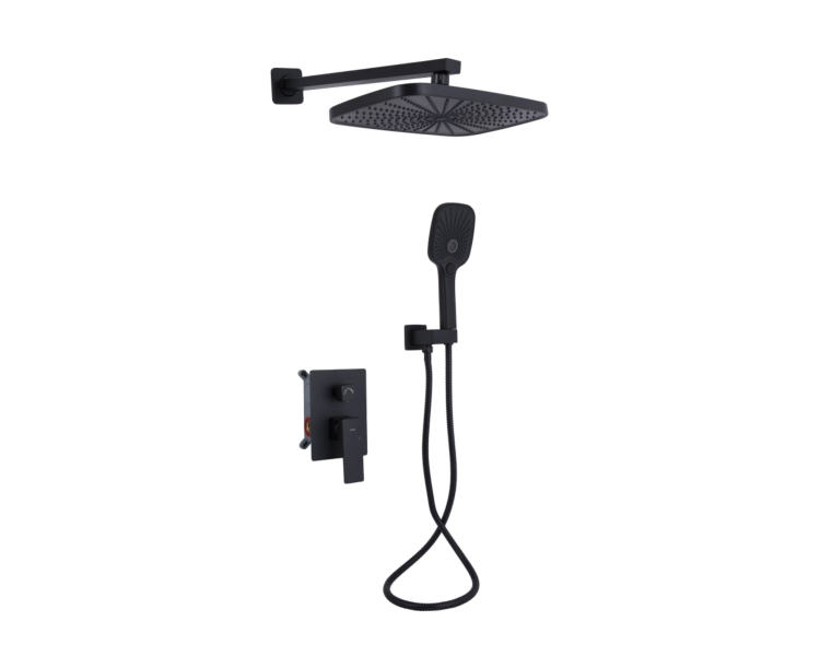 Душевая система скрытая 2 потр. Qtap Gemini Black Matt