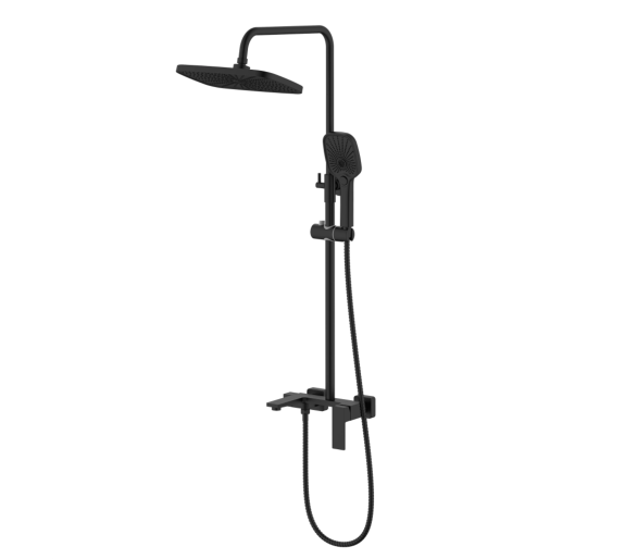 Душова система 3 спож. Gemini Qtap Black Matt