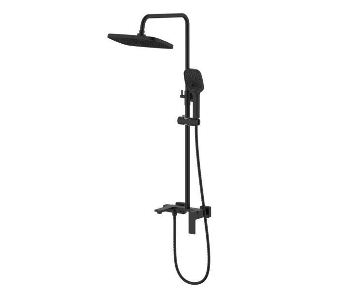 Душова система 3 спож. Gemini Qtap Black Matt