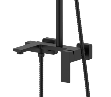 Душова система 3 спож. Gemini Qtap Black Matt