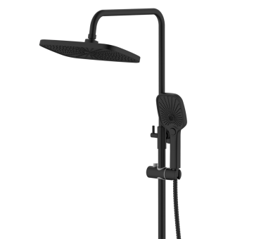 Душова система 3 спож. Gemini Qtap Black Matt