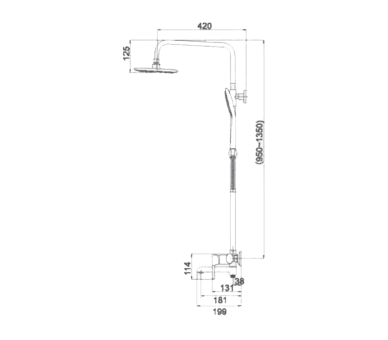 Душевая система 3 потр. Grand Qtap Black Matt