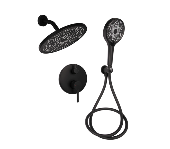 Душова система прихована 2 спож. Qtap Scorpio Black Matt