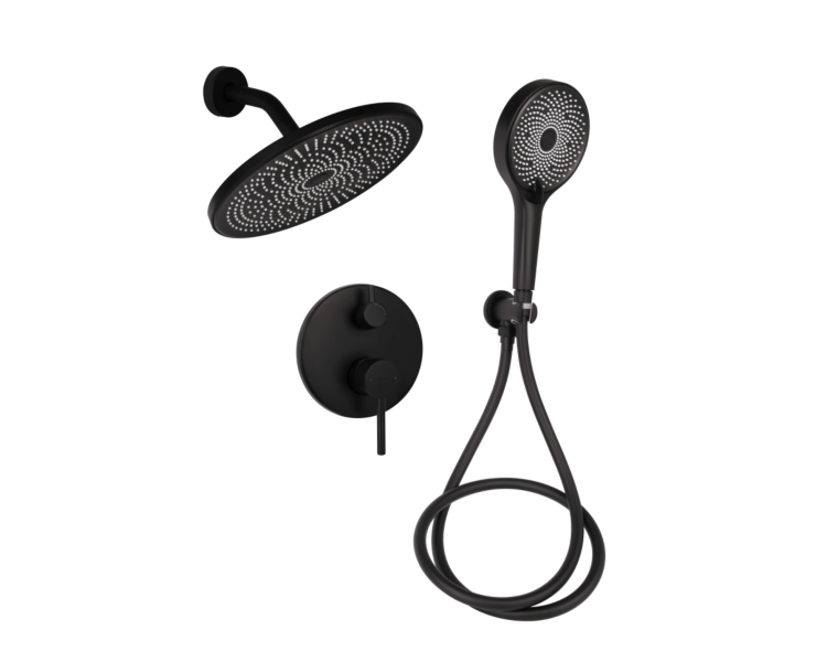 Душова система прихована 2 спож. Qtap Scorpio Black Matt
