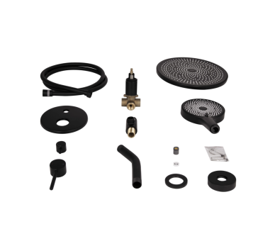 Душова система прихована 2 спож. Qtap Scorpio Black Matt
