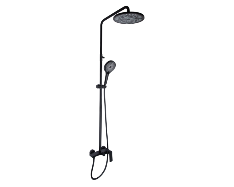 Душевая система 2 потр. Slavonice Qtap Black Matt