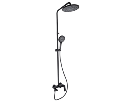 Душевая система 3 потр. Slavonice Qtap Black Matt