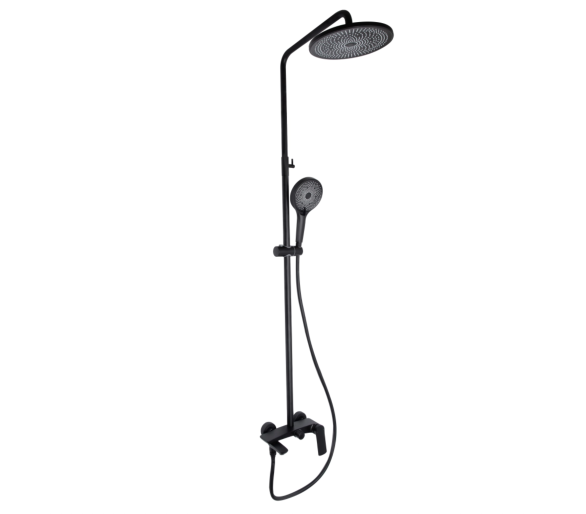 Душевая система 3 потр. Slavonice Qtap Black Matt