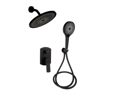 Душевая система скрытая 2 потр. Qtap Slavonice Black Matt