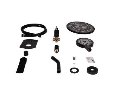 Душевая система скрытая 2 потр. Qtap Slavonice Black Matt