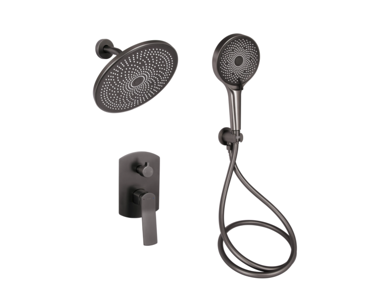 Душевая система скрытая 2 потр. Qtap Slavonice Gunmetal