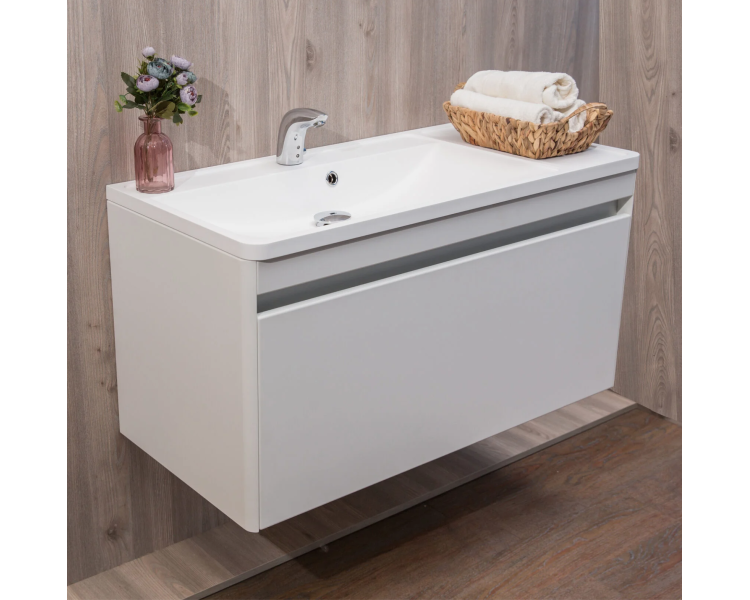 Тумба Fancy Marble Aspen 100 с умывальника Sacramento 1000