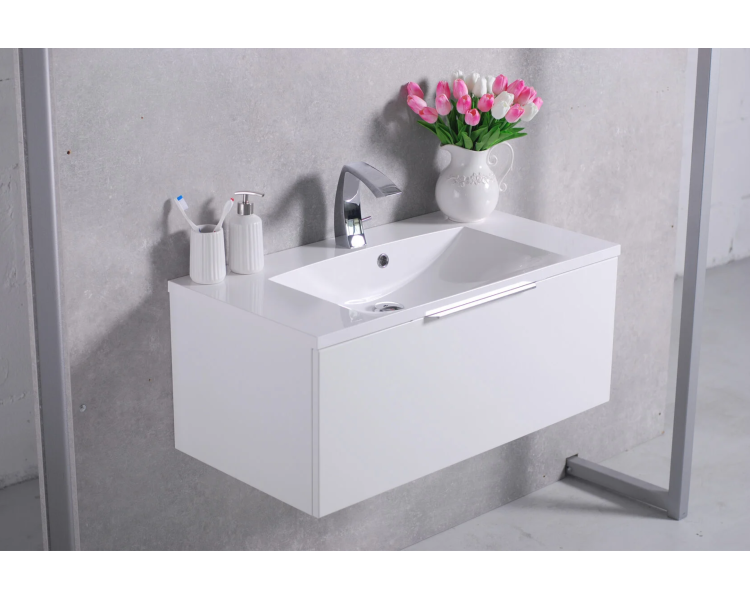 Тумба Fancy Marble Bermuda 1 з умивальником Edison 900c