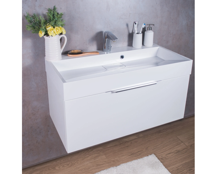 Тумба Fancy Marble Bermuda 1 з умивальником Vitold 900