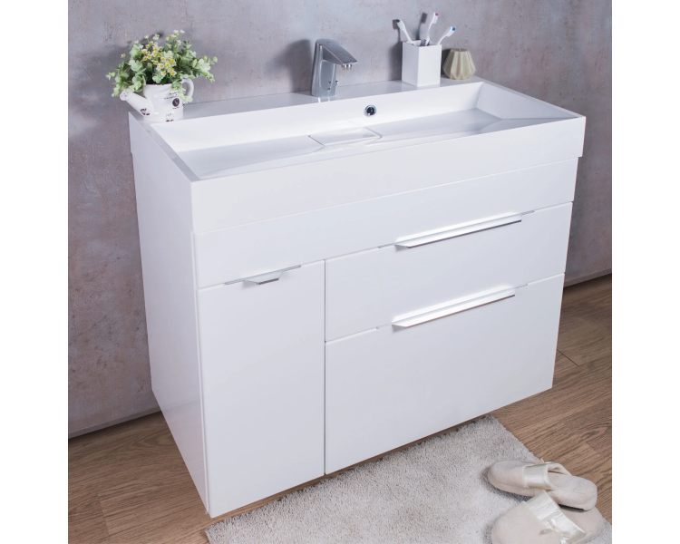 Тумба Fancy Marble Bermuda 2 с умывальником Vitold 900