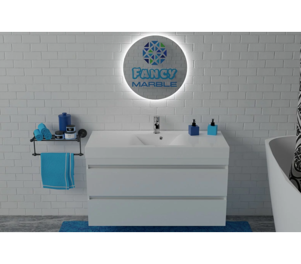 Тумба Fancy Marble Barbados C-Line з умивальником Narva 1200