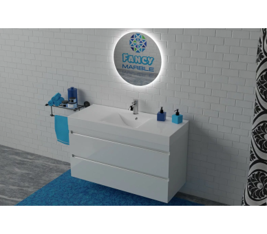 Тумба Fancy Marble Barbados C-Line с умывальником Narva 1200