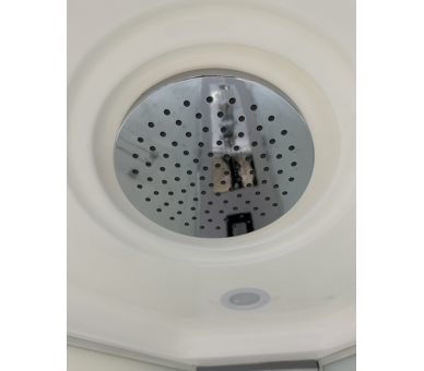 Душовий бокс Veronis BV-4-100 white CHROME 100x100 глибокий піддон