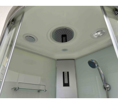 Душовий бокс Veronis BV-4-100 white CHROME 100x100 глибокий піддон