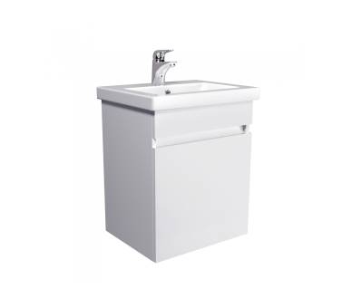 Тумба в ванную подвесная MDD City White 50-А с умывальником Como 50