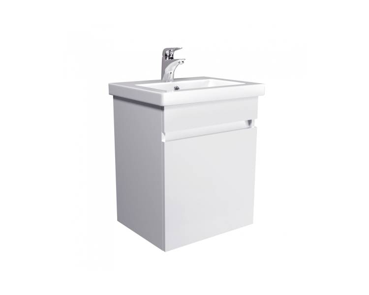Тумба в ванную подвесная MDD City White 50-А с умывальником Como 50