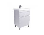 Тумба в ванную напольная MDD City White 60 с умывальником Como 60