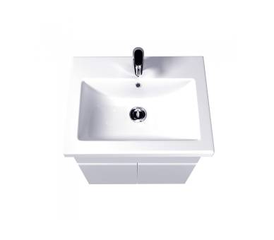 Тумба в ванную подвесная MDD City White 60 с умывальником Como 60