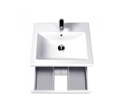 Тумба в ванную подвесная MDD City White 60 с умывальником Como 60