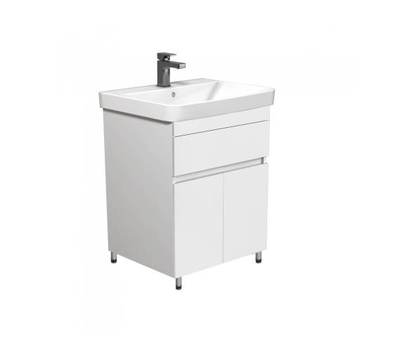 Тумба в ванную напольная MDD City White 70 с умывальником Vivace 70