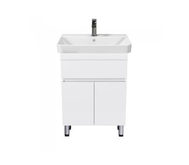Тумба в ванную напольная MDD City White 70 с умывальником Vivace 70