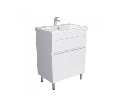 Тумба в ванную напольная MDD City White 70 с умывальником Cosmo 70