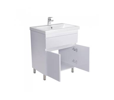 Тумба у ванну підлогова MDD City White 70 з умивальником Cosmo 70