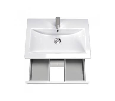 Тумба у ванну підлогова MDD City White 70 з умивальником Cosmo 70