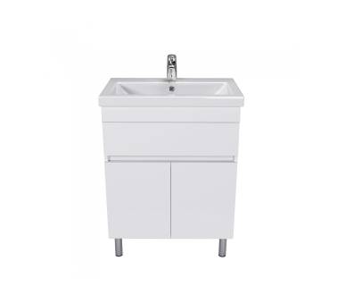 Тумба у ванну підлогова MDD City White 70 з умивальником Cosmo 70
