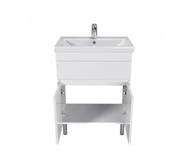 Тумба у ванну підлогова MDD City White 70 з умивальником Cosmo 70