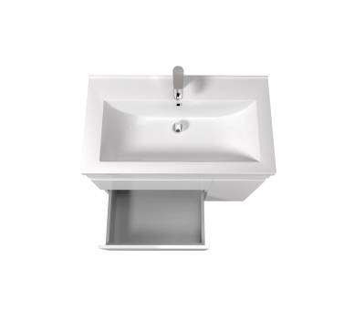 Тумба в ванную напольная MDD City White 80-U с умывальником Cosmo 80