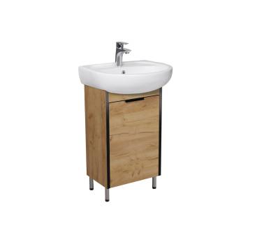 Тумба в ванную напольная MDD Dakota Craft 50 с умывальником Solo 50